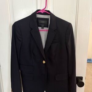J. Crew Women's Navy Blazer with Gold Buttons. Schoolboy style.